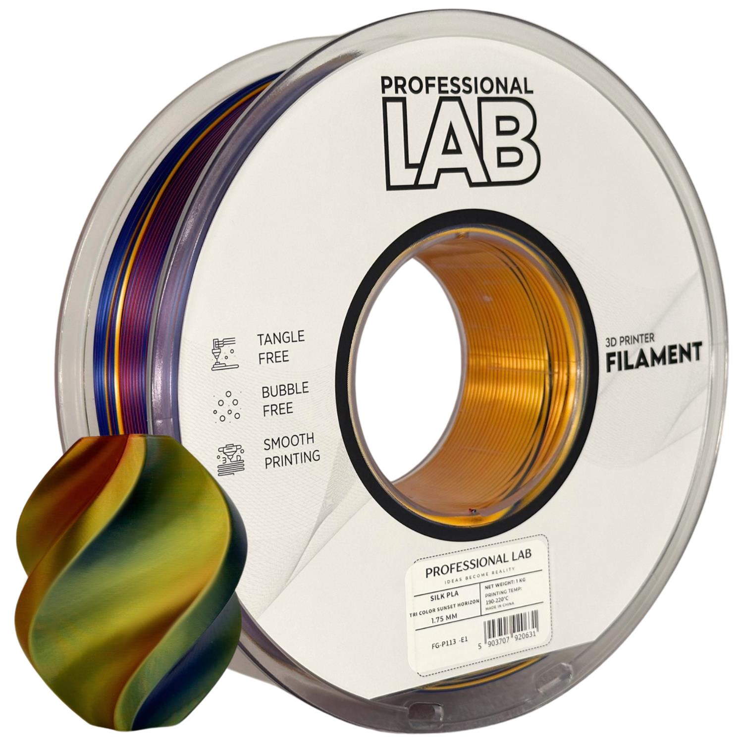 Filament Silk PLA Tri Color Sunset Horizon | Prof. Lab