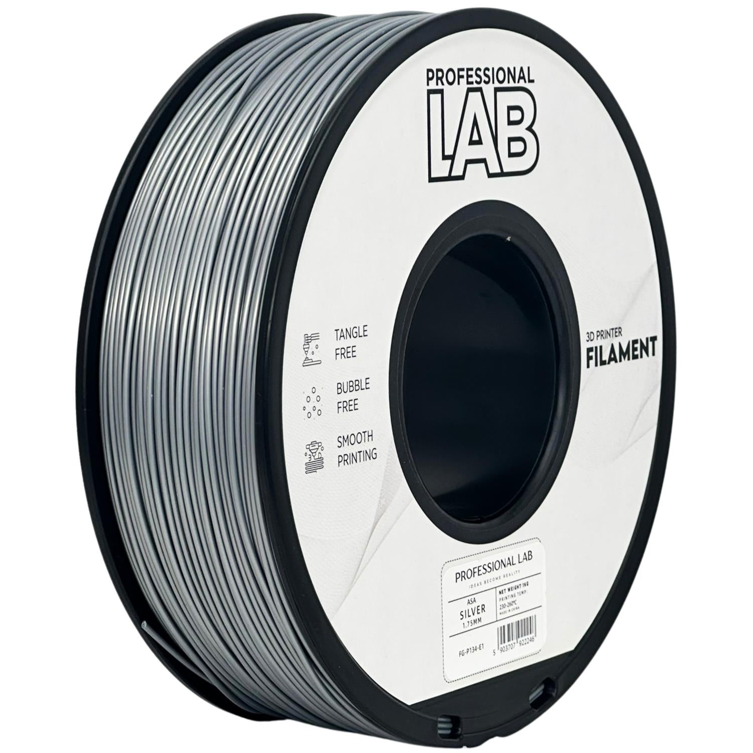 Filament ASA stříbrná | Prof. Lab