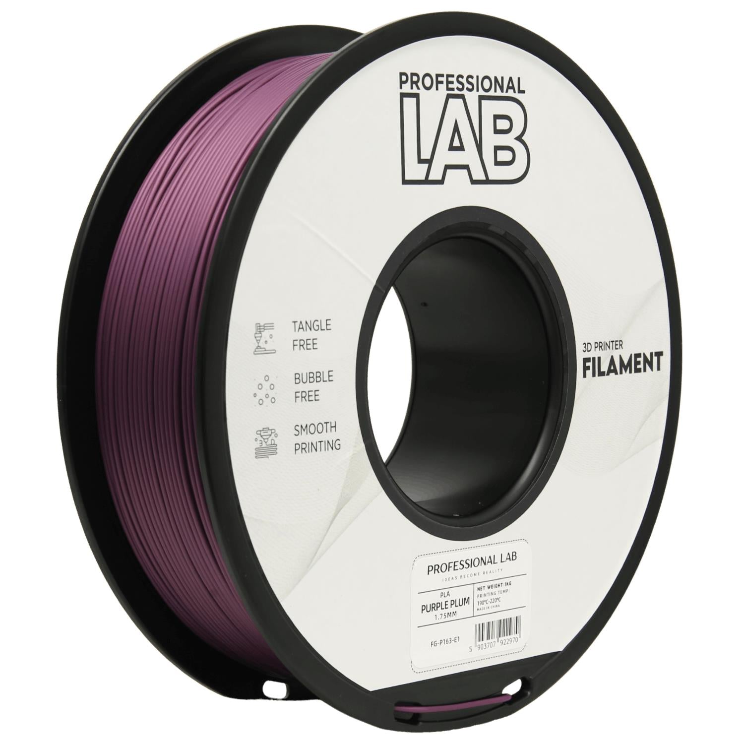 Cívka filamentu PLA švestková fialová, Prof. Lab, 1,75 mm