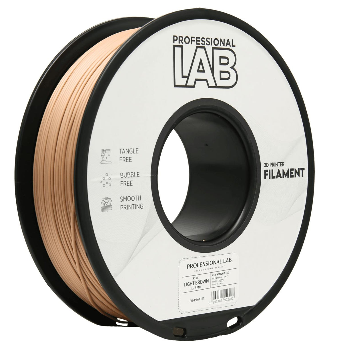 Lab6 Filament Configuration Filament PLA světlá hnědá | Prof. Lab – Filamentor