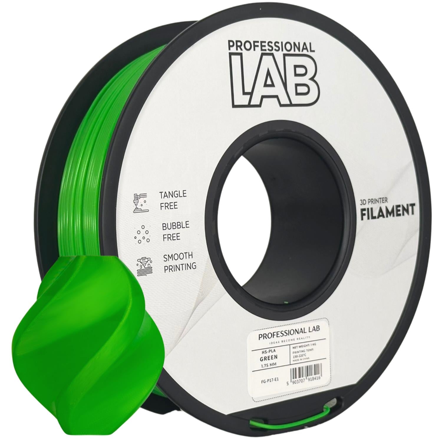 Filament HS-PLA zelená | Prof. Lab