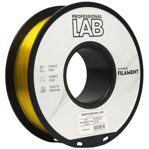 Cívka filamentu PETG průhledná žlutá, Prof. Lab, 1,75 mm