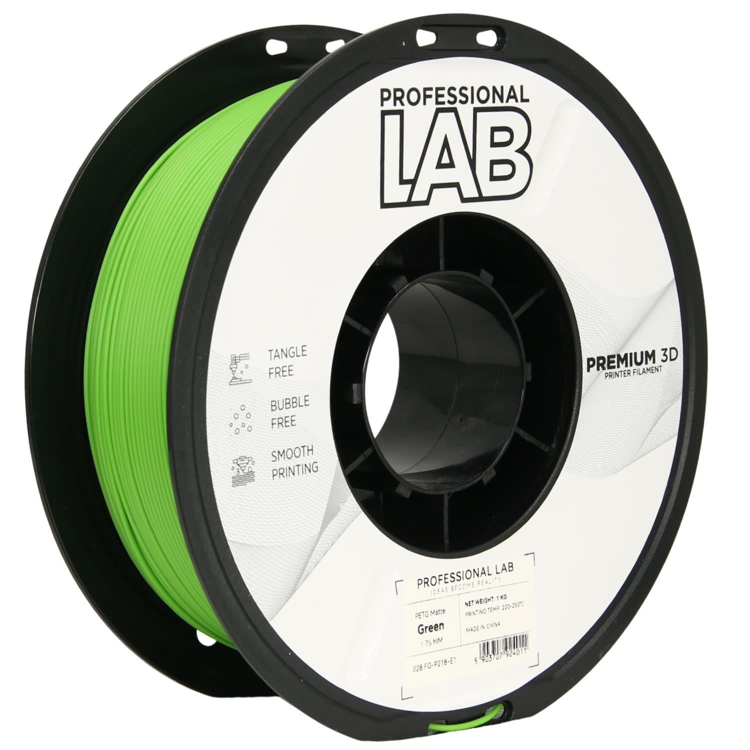 Filament PETG matná zelená | Prof. Lab