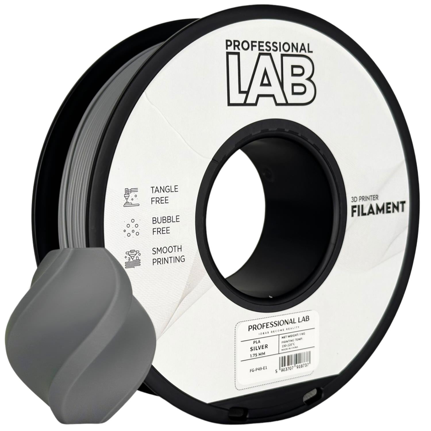 Filament PLA stříbrná | Prof. Lab