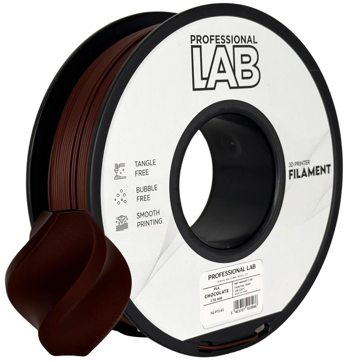 Cívka filamentu PLA čokoládová, Prof. Lab, 1,75 mm