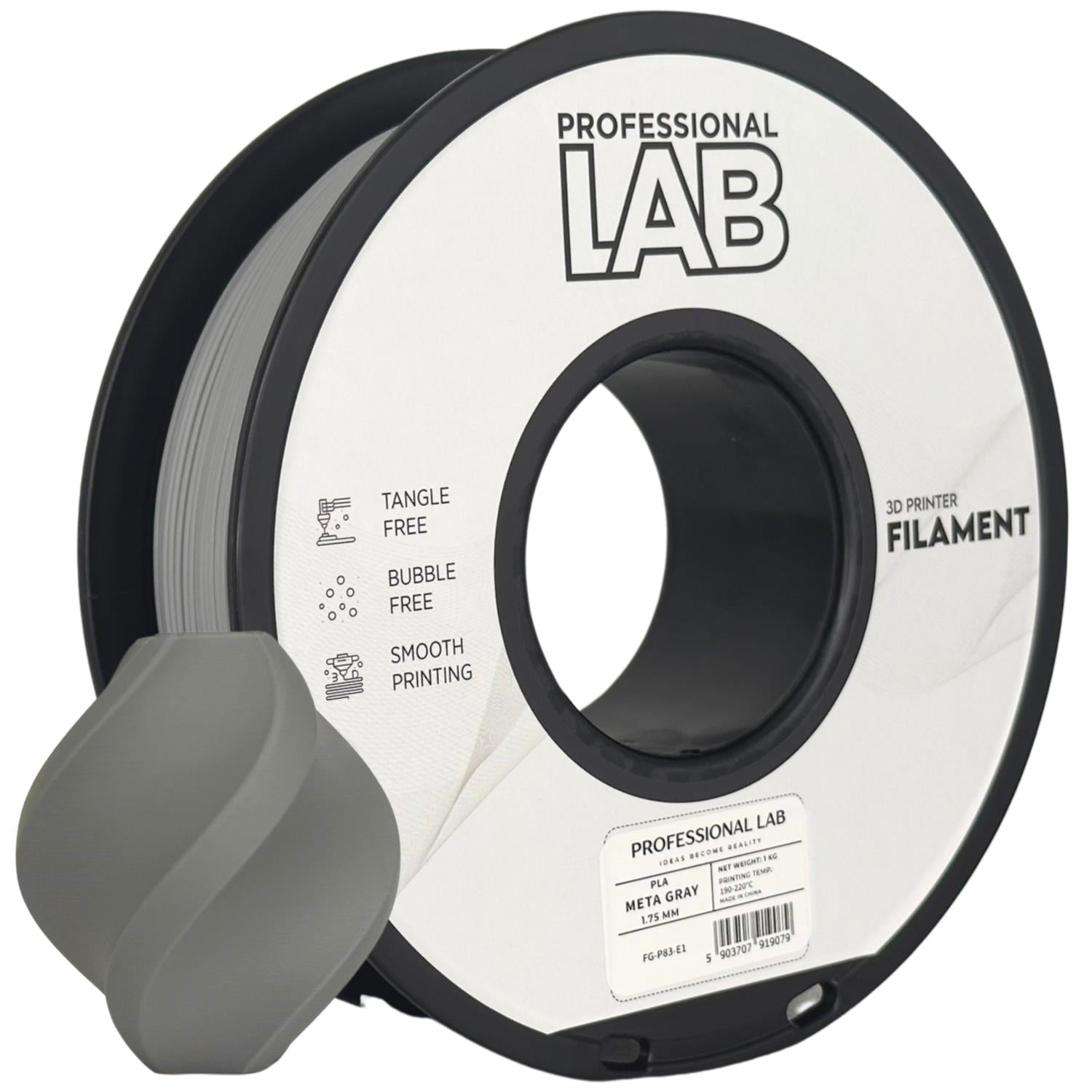 Cívka filamentu PLA META šedá, Prof. Lab, 1,75 mm