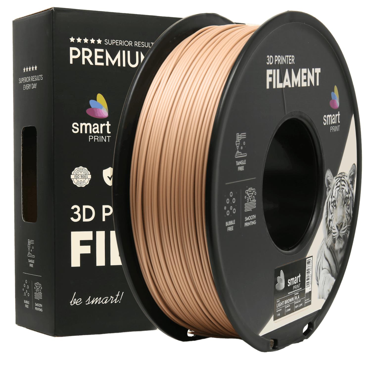 Cívka filamentu PLA světlá hnědá, Smart Print, 1,75 mm