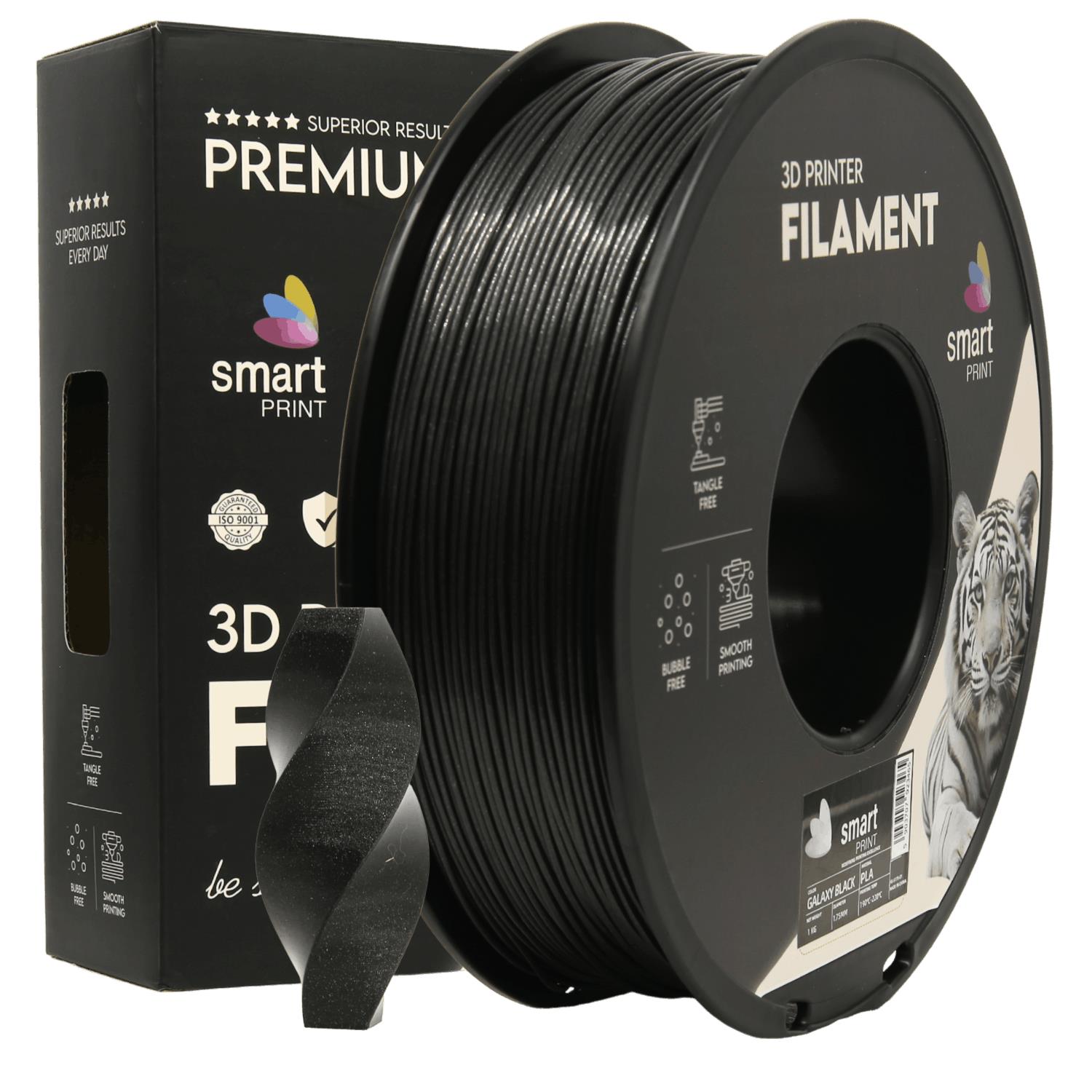Cívka filamentu PLA Galaxy černá, Smart Print, 1,75 mm