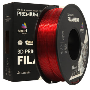 Filament PETG průhledná červená | Smart Print