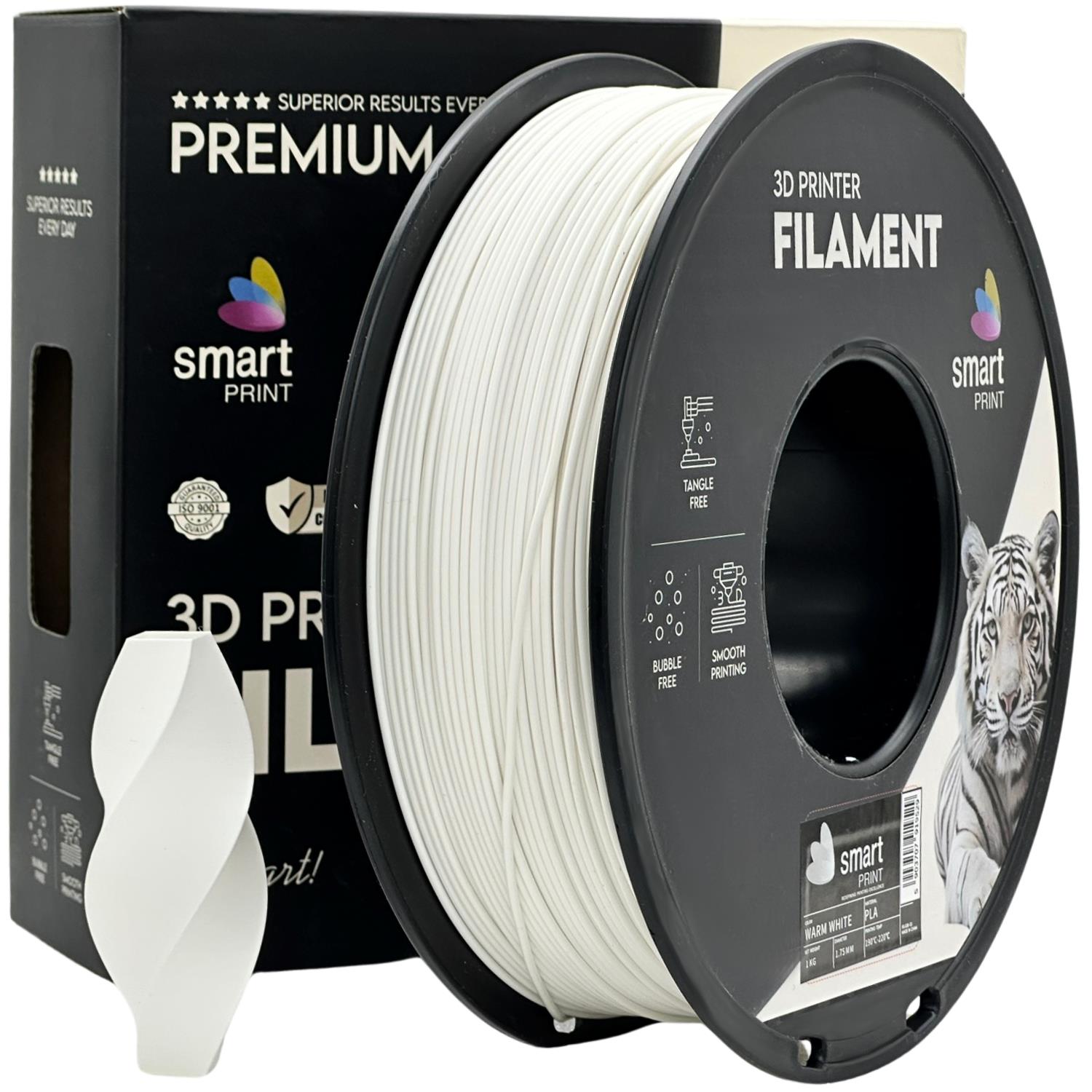 Cívka filamentu PLA teplá bílá, Smart Print, 1,75 mm