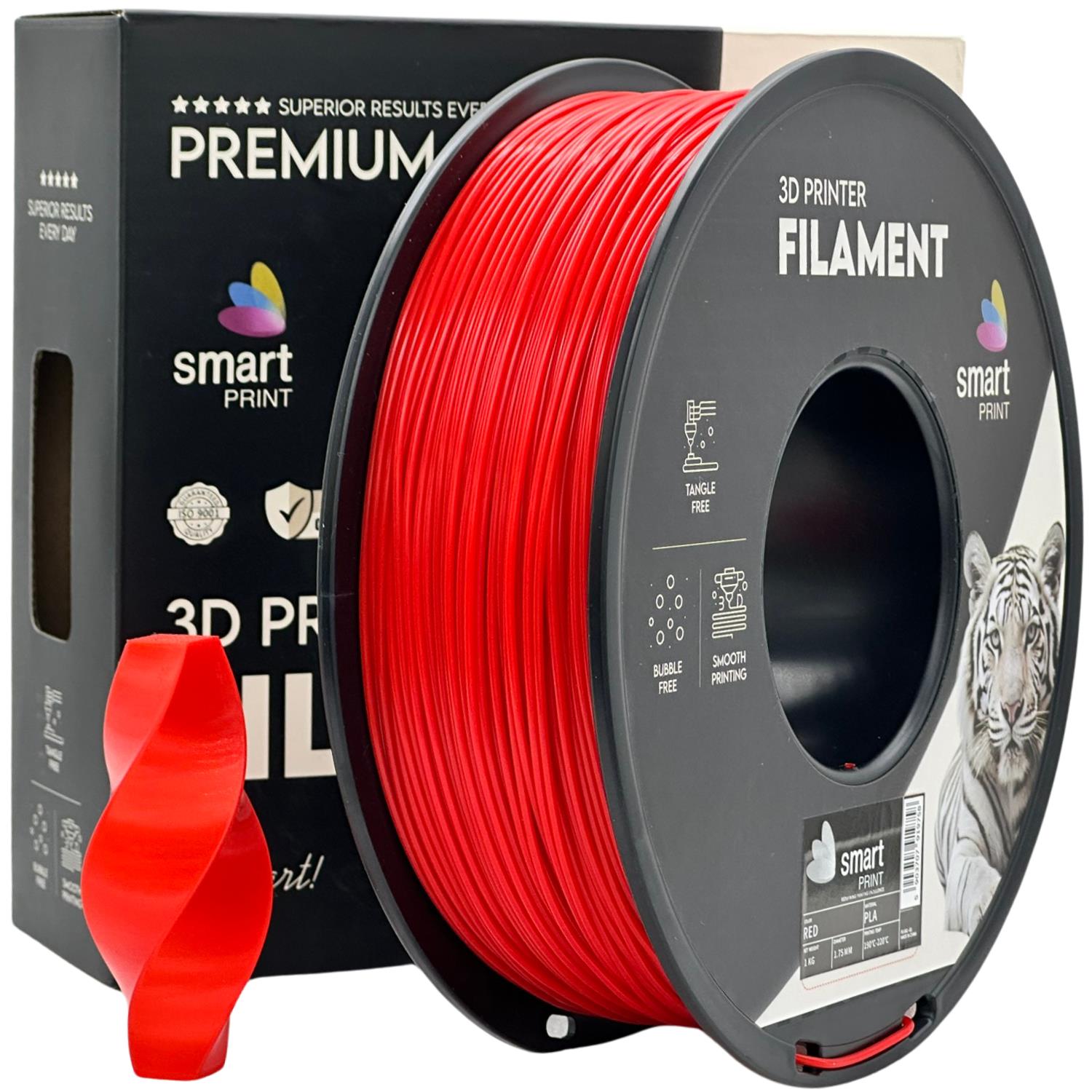 Cívka filamentu PLA červená, Smart Print, 1,75 mm