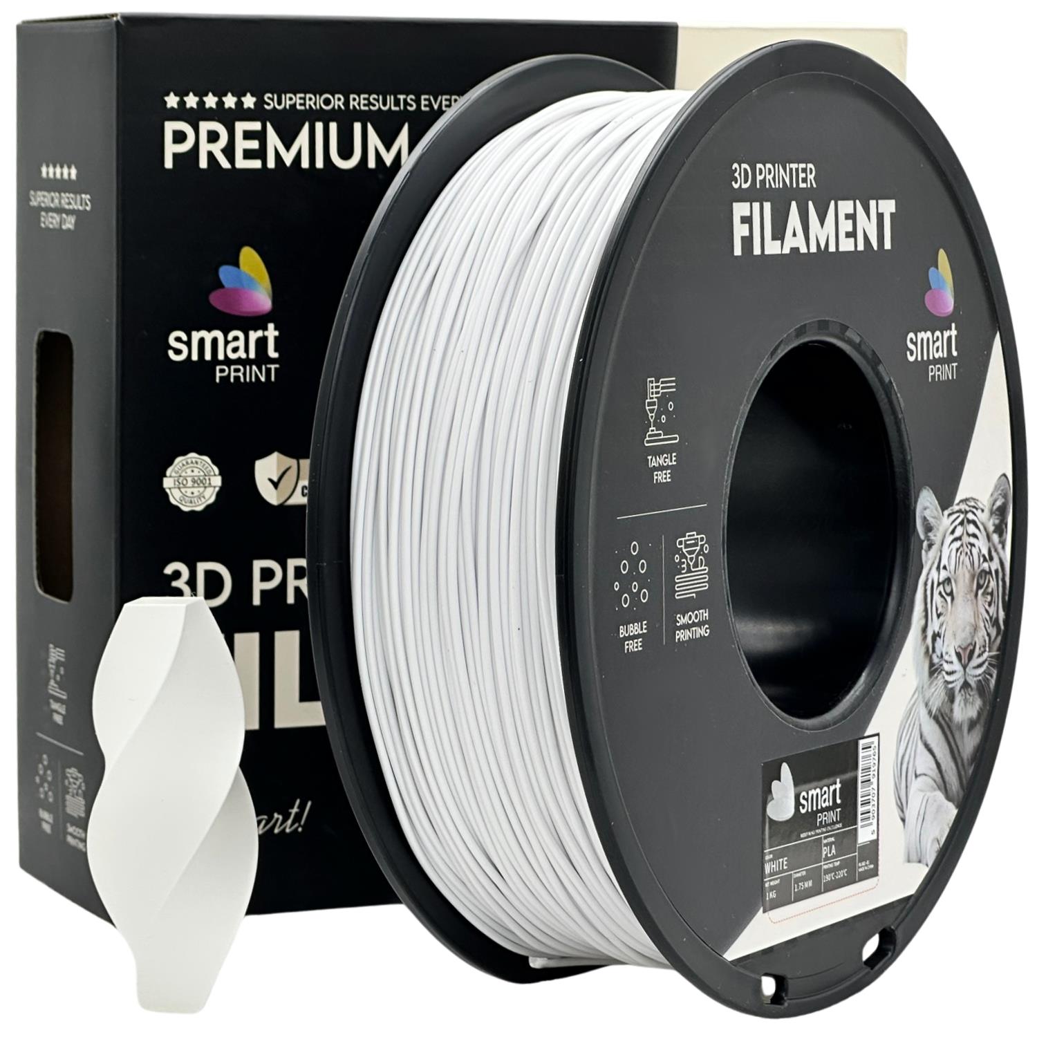 Cívka filamentu PLA bílá, Smart Print, 1,75 mm