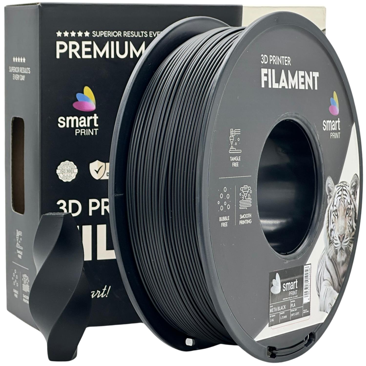 Cívka filamentu PLA META černá, Smart Print, 1,75 mm
