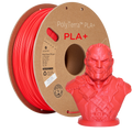 Cívka filamentu PLA+ saténová červená, Polymaker, 1,75 mm
